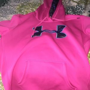 Hot pink under armor hoodie.